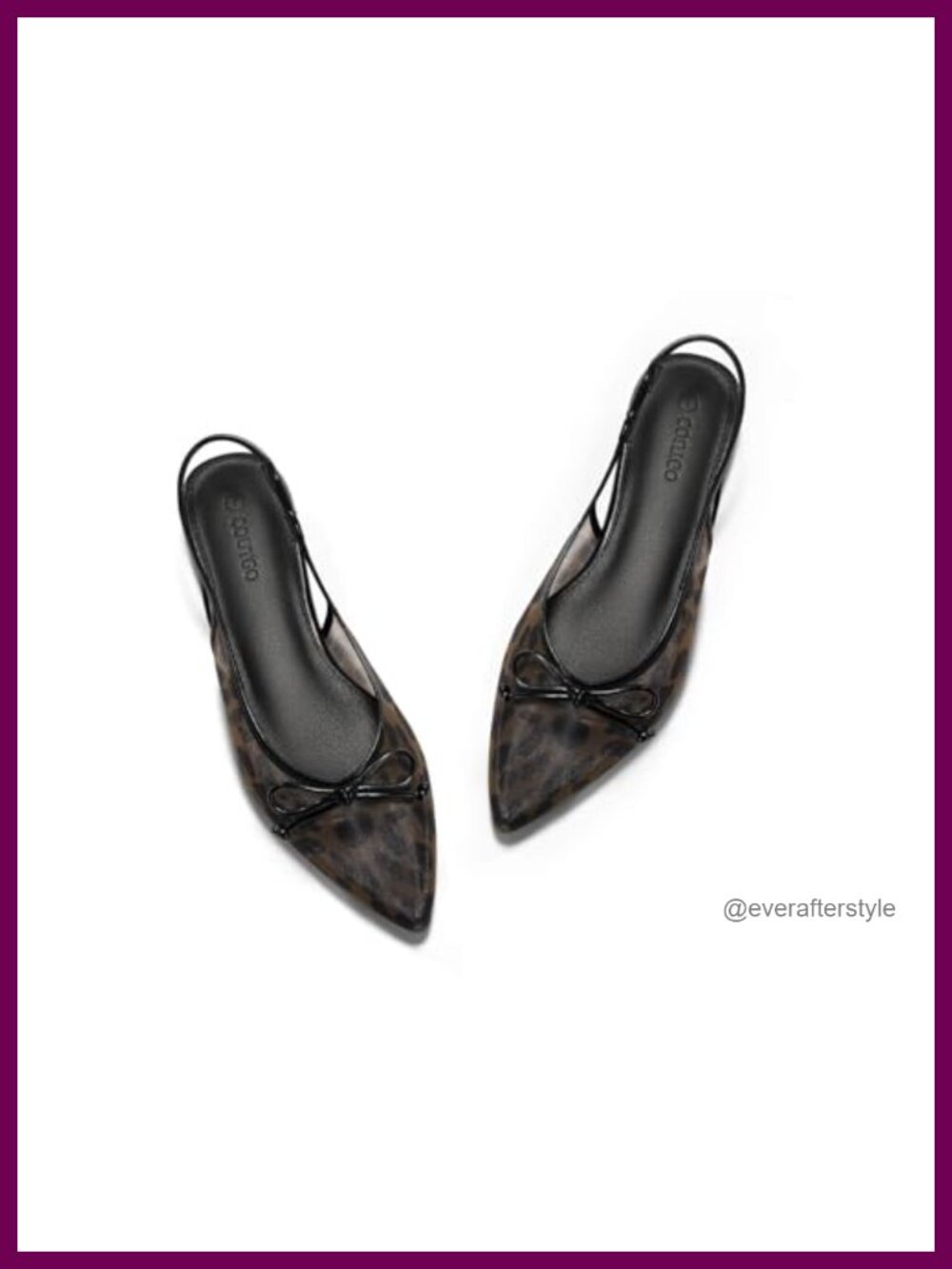 Mesh Slingback Flats Bow Pointed Toe Low Heel Dress Shoes
